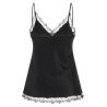 Silk Lingerie Top with Lace