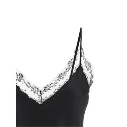 Silk Lingerie Top with Lace