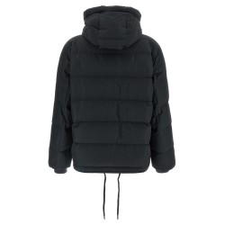 Down jacket with knit and jewel details