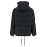 Down jacket with knit and jewel details