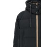 Down jacket with knit and jewel details