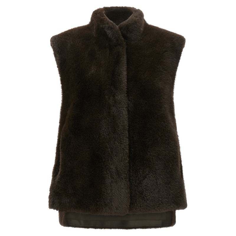 Faux fur vest