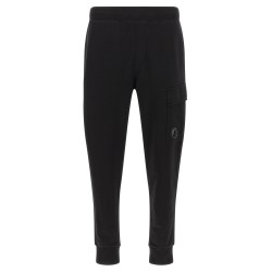 'Diagonal Raised Fleece' pants with Lens detail