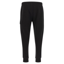 'Diagonal Raised Fleece' pants with Lens detail