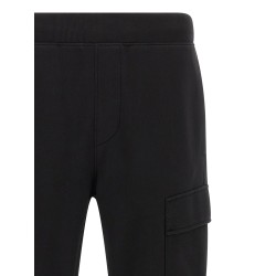 'Diagonal Raised Fleece' pants with Lens detail