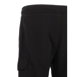 'Diagonal Raised Fleece' pants with Lens detail
