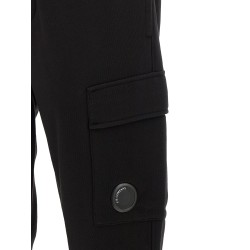 'Diagonal Raised Fleece' pants with Lens detail