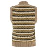 Shetland acquard knit vest