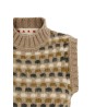 Shetland acquard knit vest