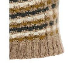 Shetland acquard knit vest
