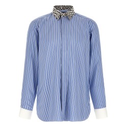 Animal print collar shirt
