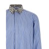 Animal print collar shirt