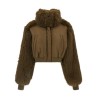 Bi-material short jacket