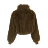 Bi-material short jacket