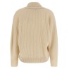 Shawl neck ribbed sweater