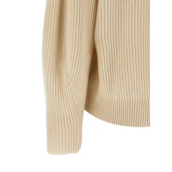 Shawl neck ribbed sweater
