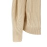 Shawl neck ribbed sweater