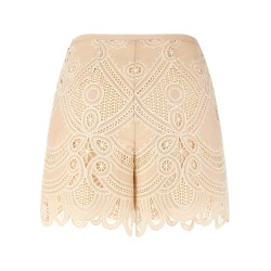 Macramé embroidery shorts