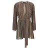 V-neck and belt dress