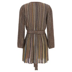 V-neck and belt dress