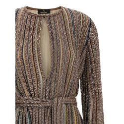 V-neck and belt dress