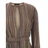 V-neck and belt dress