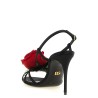 Satin sandals with flower
