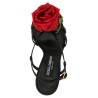 Satin sandals with flower