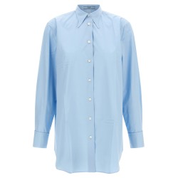 Poplin shirt with pleats
