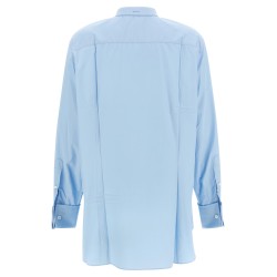 Poplin shirt with pleats