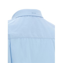 Poplin shirt with pleats