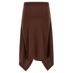 Button asymmetrical skirt