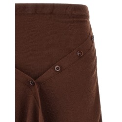 Button asymmetrical skirt