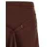 Button asymmetrical skirt