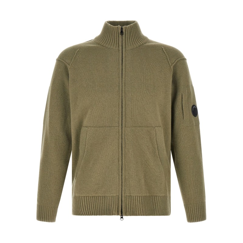 'Lambswool GRS' cardigan with Lens detail