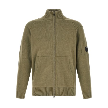 'Lambswool GRS' cardigan with Lens detail