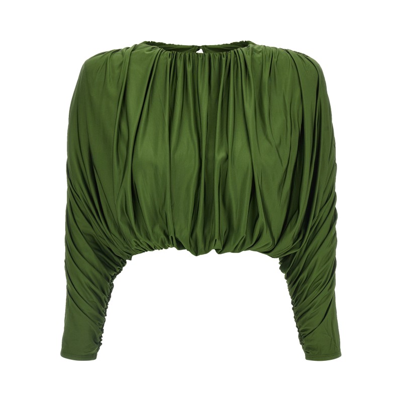 Short top with ripples