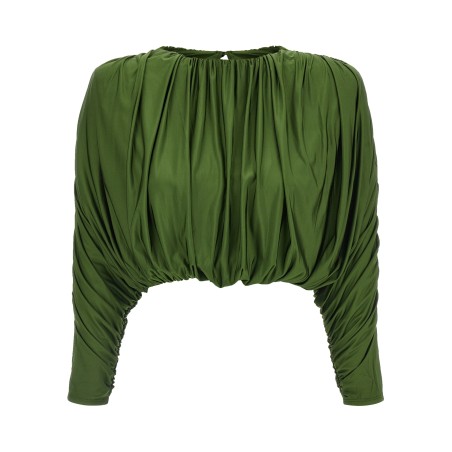 Short top with ripples