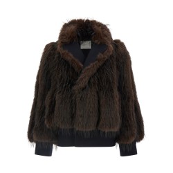 Jacket with fur inserts