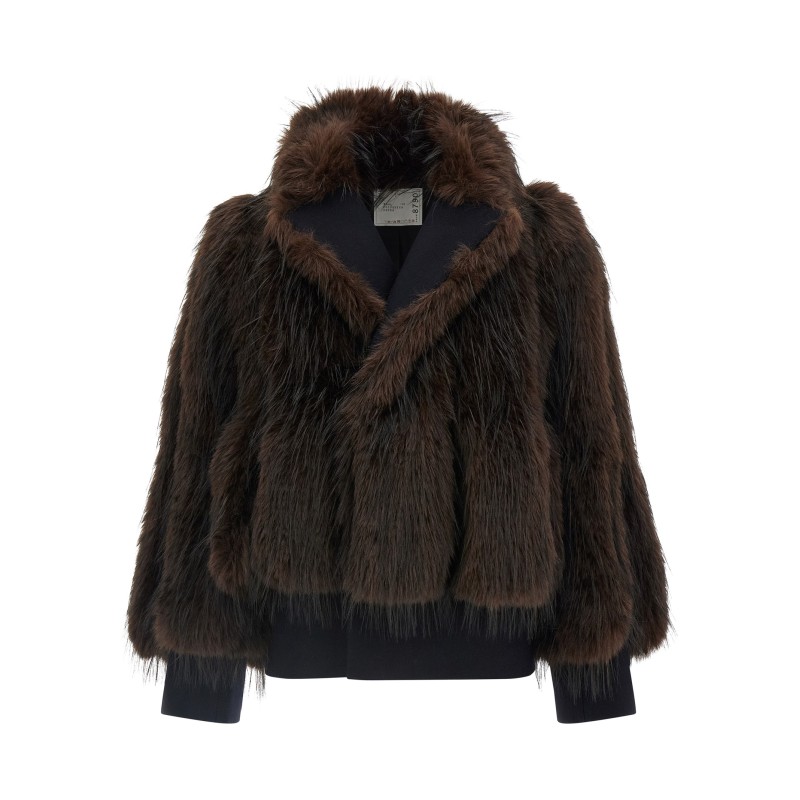Jacket with fur inserts