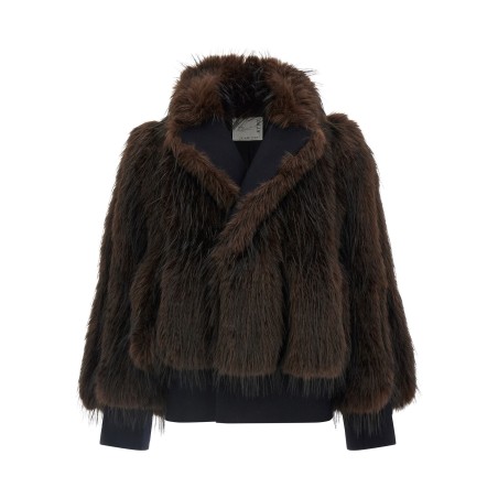 Jacket with fur inserts