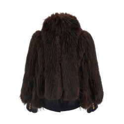Jacket with fur inserts