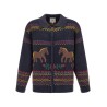 'Isles' cardigan with intarsia