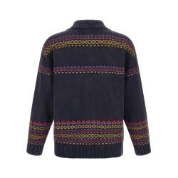 'Isles' cardigan with intarsia