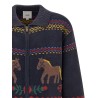'Isles' cardigan with intarsia