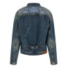 Floral embroidery denim jacket