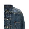 Floral embroidery denim jacket