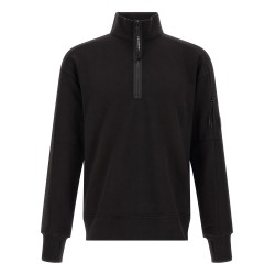 'Diagonal Raised Fleece ' sweatshirt and Lens detail