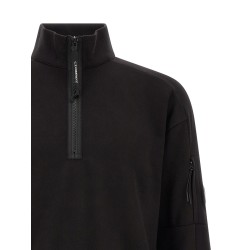'Diagonal Raised Fleece ' sweatshirt and Lens detail