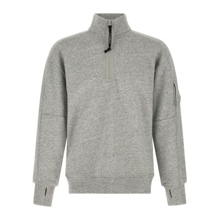'Diagonal Raised Fleece ' sweatshirt and Lens detail